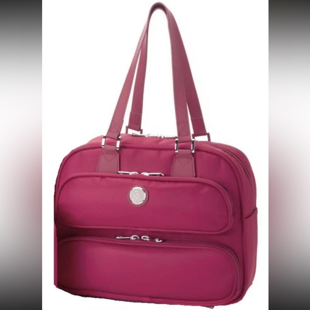 JOY Mangano Burgundy Daily Luggage Travel Tote Bag